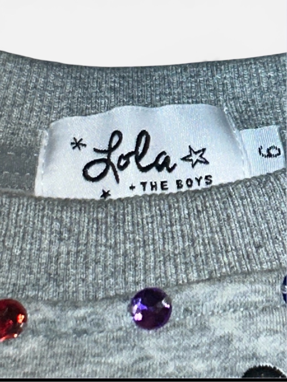 Lola and the Boys HAPPY UNICORN RAINBOW GEM SET Grey Sweatshirt & Leggings Set - Picture 9 of 14
